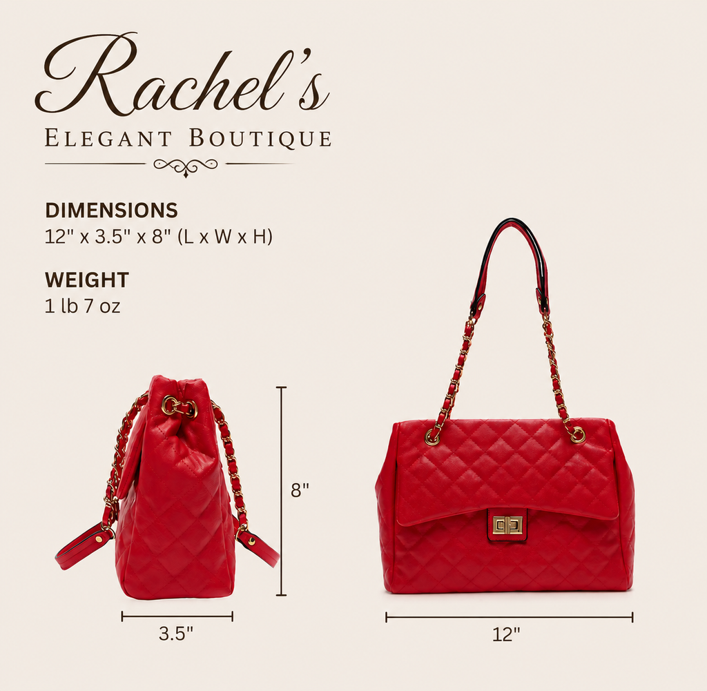 The Luxe Quilted Chain Tote Bag – Elegant Everyday Handbag