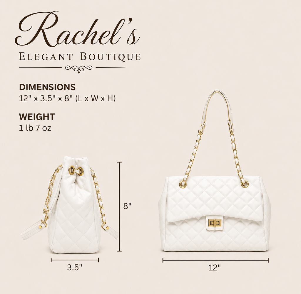 The Luxe Quilted Chain Tote Bag – Elegant Everyday Handbag