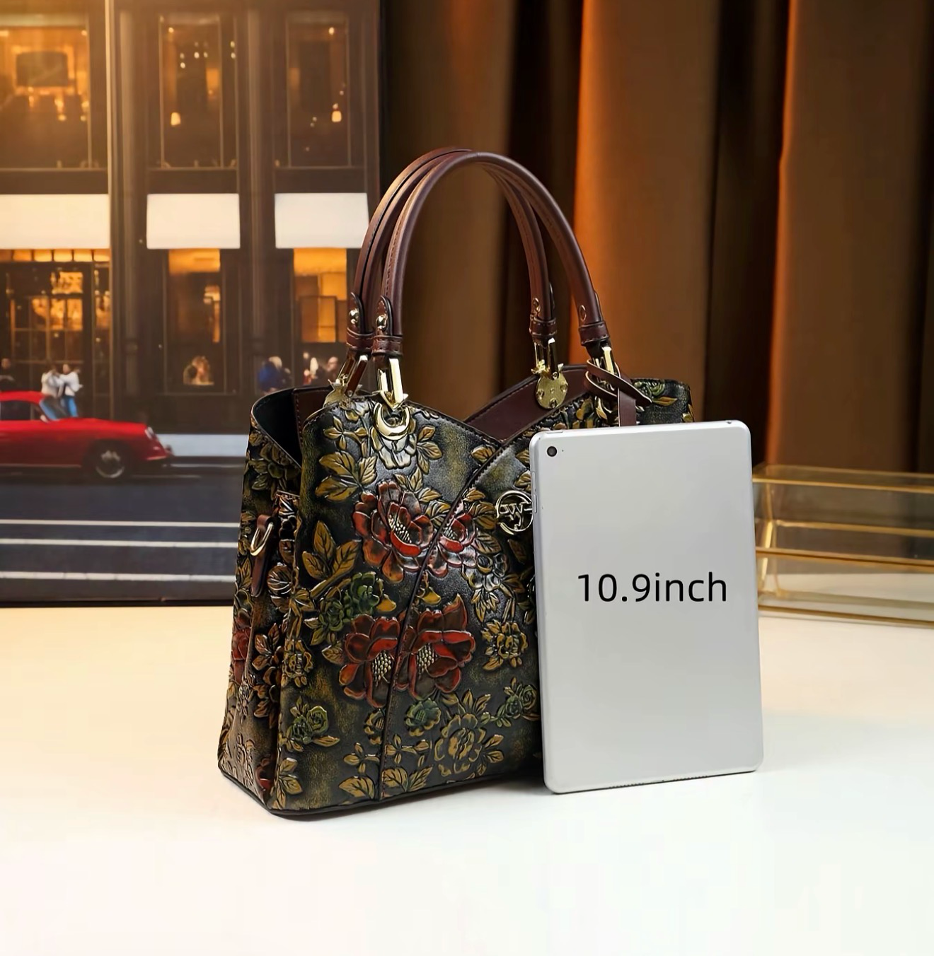 Vintage Luxe Floral Handbag