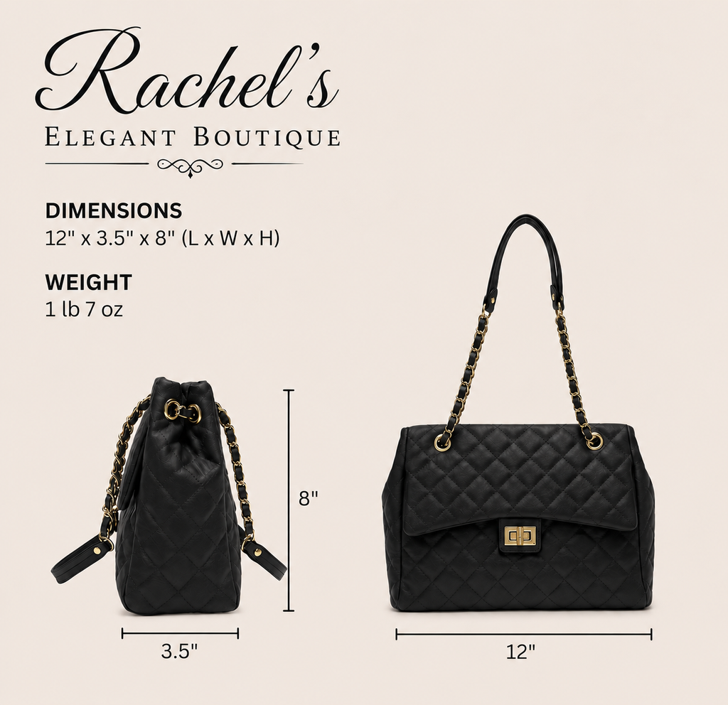 The Luxe Quilted Chain Tote Bag – Elegant Everyday Handbag