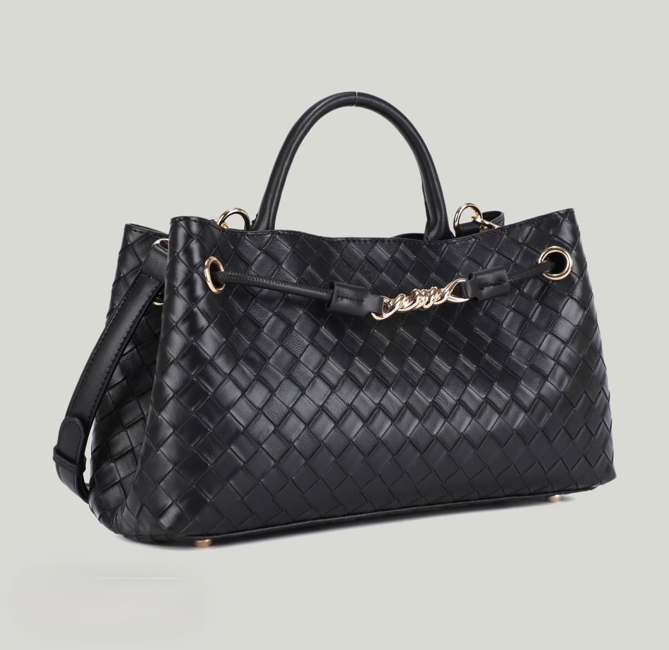 Woven Luxe Handbag