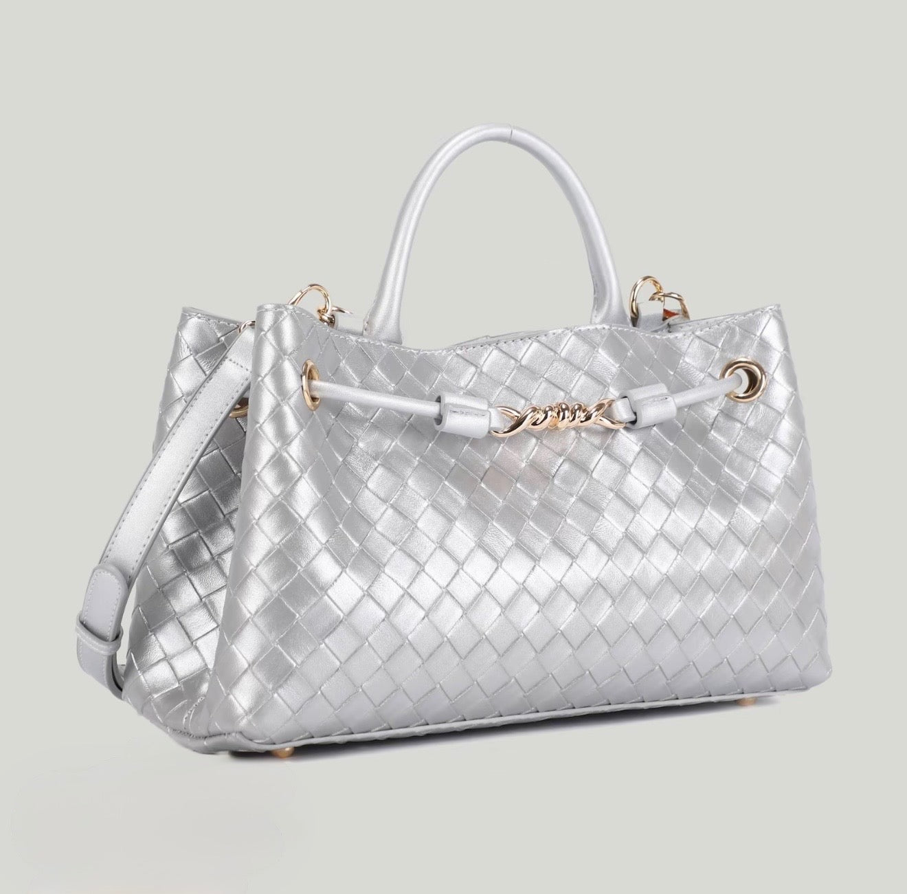 Woven Luxe Handbag