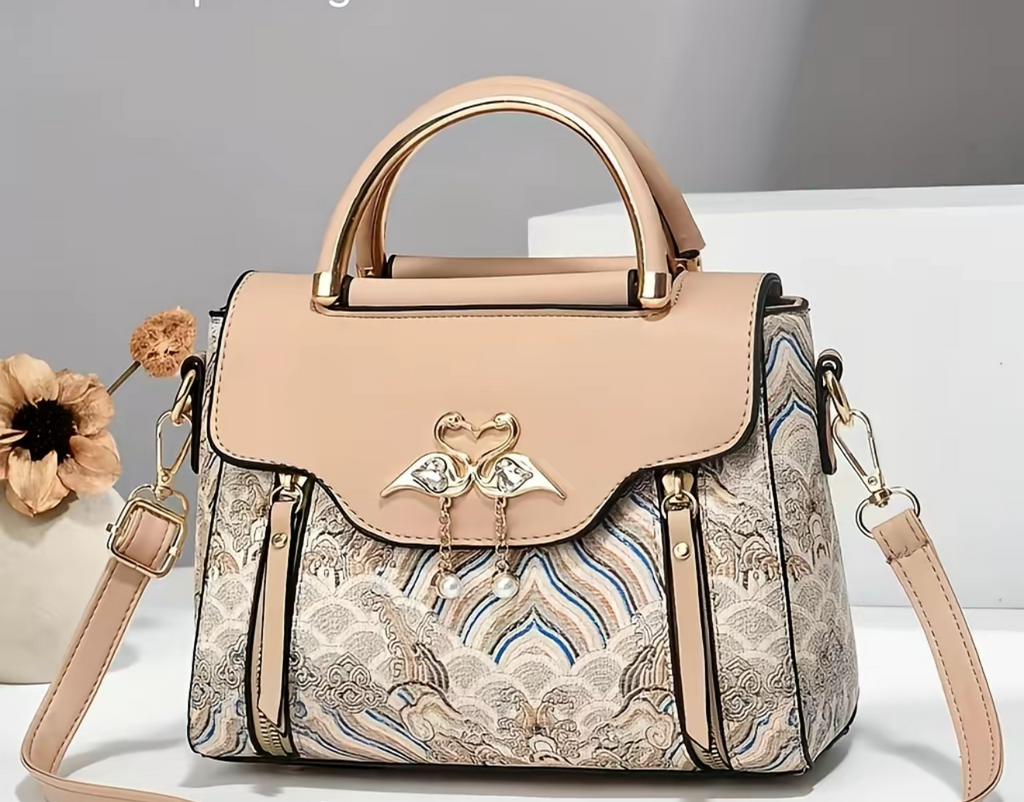 Elegant Luxe Floral Satchel