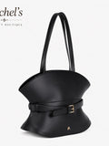 The Noir Corset Shoulder Bag in Black - product view
