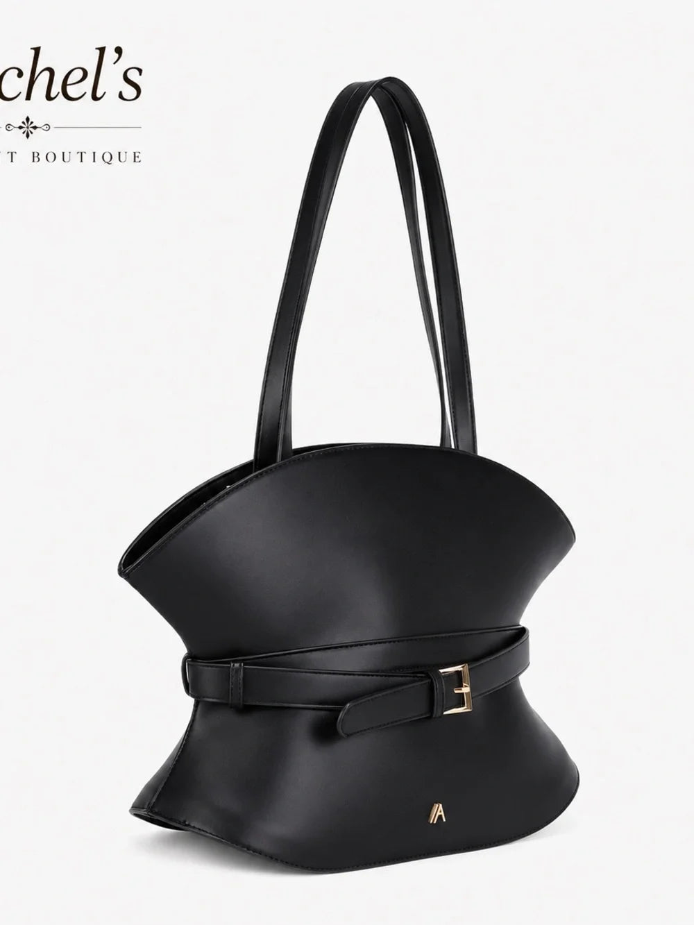 The Noir Corset Shoulder Bag in Black - product view